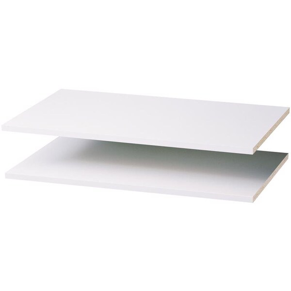 Easy Track Create Collection 5/8 in. H X 34.87 - 23.87 in. W X 14 in. L Wood Laminate Shelf Divider 680173-WH - main